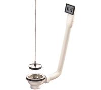Bonde évier PVC avec grille inox + bouchon et avec trop-plein