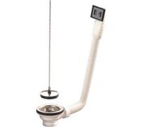 Bonde et vidage plastique pour évier grès et synthèse - Diamètre extérieur 84 mm - Diamèt Blanc G