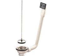 Bonde et vidage plastique pour évier grès et synthèse - Diamètre extérieur 84 mm - Diamèt Blanc G