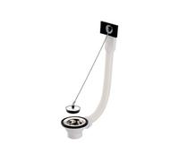Bonde ï¿½vier en PVC avec grille inox + bouchon avec trop-plein