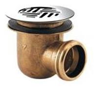 Bonde laiton de receveur avec grille D60 sortie horizontale à visser - VALENTIN - 00 302100 000 00