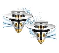 Bonde Lavabo Universel 2 Pièces 32-42mm Bouchon Lavabo Universel Plein Universel Filtre de Vidange Anti-Bloqué Bonde de Lavabo Universelle Bouchon Lavabo Salle de Bain pour Baignoire, Cuisine, Lavabo