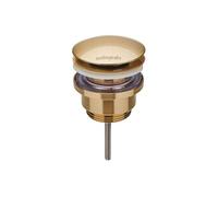 Bonde lavabo universelle Quick clac avec vis centrale doré brossé