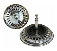 Bonde panier universelle inox Ø80 mm pour évier à commande excentrée - joint Ø51 mm