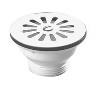 Nicoll 92937 Bonde evier 1 bac Grille INOX d84 5651 0204005, Blanc