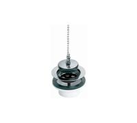 Bonde PVC lavabo/bidet avec grille inox et bouchon