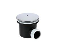 Bonde receveur D60mm + champignon D120mm en ABS sortie horizontale - - P01-BD90C