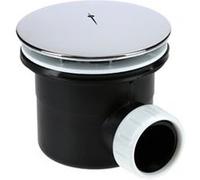 Bonde receveur D60mm + champignon D90mm en ABS sortie horizontale - GARIS - P01-BD60C G