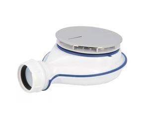 Bonde - TUBERFLOW - Extra Plate - Diamètre 90 mm - Sortie Horizontale - ABS Chromé