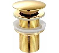 Bonde universelle pour lavabo et lavabo - Valve pop-up moderne Click Clack - Bonde d'écoulement avec trop-plein, laiton, acier inox