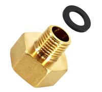 BondEron Adaptateur de gaz 1/2" vers 1/4", adaptateur de tuyau de gaz, adaptateur de bouteille de gaz pour bouteilles européennes, camping, barbecue, camping-car