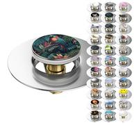 Bondes de lavabo Pop-up Sanilo | Beaucoup de Jolies bondes Pop-up universelles avec Motif | bonde et Siphon (Exotique)