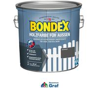 Bondex Peinture bois d'extérieur 2,5 l anthracite pour environ 25 m² - Résistante aux intempéries et aux UV - Respirante - Satiné brillant