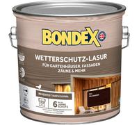 Bondex Lasure de protection météo Rio-Palisandre 2,5 L pour 30 m² | Anti-goutte et anti-éclaboussure | Excellente protection UV | Utilisation sûre à partir de 2 °C | Satiné | Lasure de protection