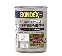Bondex Lasure opaque Très Haute Protection – Protège et décore – Direct tous bois – Blanc 5 L
