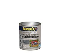 BONDEX - Lasure Opaque Très Haute Protection - Protège et Décore - Direct tous bois - Rendu parfait sans trace - 1 L - Gris RAL 7040