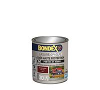 BONDEX - Lasure Opaque Très Haute Protection - Protège et Décore - Direct tous bois - Rendu parfait sans trace - 1 L - Rouge Basque RAL 3004