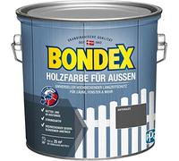 Bondex Peinture bois d'extérieur 2,5 l anthracite pour environ 25 m² - Résistante aux intempéries et aux UV - Respirante - Satiné brillant