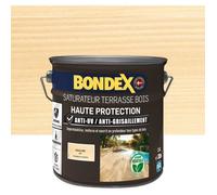 BONDEX - Saturateur Terrasse Bois Intérieur & Extérieur - Idéale pour Rénover, Décorer et Protéger - À Base d'Eau - Haute Protection - Anti-UV, Anti-Grisaillement - Mat - 2,5L - Incolore