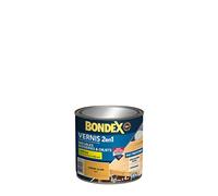 Bondex Vernis 2 en 1 Haute Résistance – Protège et embellit le bois – Chêne clair mat 0,25 Litre