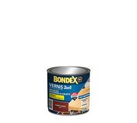 BONDEX Vernis 2 en 1 Haute Résistance – Protège et Embellit le bois – Chêne Foncé Mat – 0,25 Litre