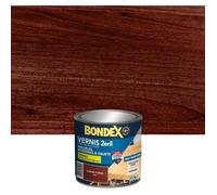 BONDEX - Vernis 2 en 1 Haute Résistance - Protège et Embellit le bois - Chêne Foncé Mat - 0,25 Litre
