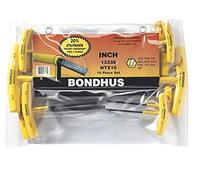 Bondhus 13338 Lot de 10 hexagonale T-handles, tailles 3/32-3/20,3 cm