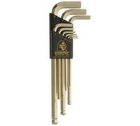Starrett Bondhus 38099 Jeu de Clés coudées longues à boule système Métrique