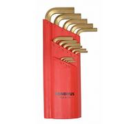 Bondhus 39195 Lot de 15 hexagonale clés coudées avec finition Goldguard, Extra long, tailles 1,27-10 mm