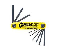 Bondhus GorillaGrip 12591 Jeu de 9 clés hexagonales pliantes - Tailles 0,050-3/16" (édition limitée)