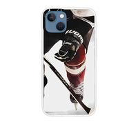 BONDIJ Compatible avec iPhone 13,13 Mini, motif hockey sur glace imprimé, coque de protection antichoc et mignonne et élégante pour filles, femmes, hommes