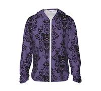 BONDIJ Haunted Mansion Horror Sweat à capuche unisexe avec protection solaire et manches longues SPF, Noir , XXL
