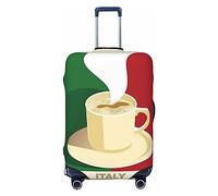 BONDIJ Housse de bagage avec drapeau italien Café anti-poussière pour bagages de 45,7 à 81,3 cm, Noir , XL