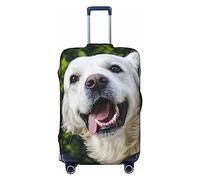 BONDIJ Housse de bagage de voyage, anti-poussière et amusante Golden Retriever pour valise de 45,7 à 81,3 cm, Noir , XL