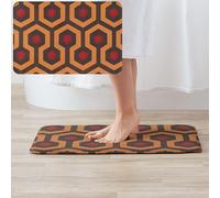 BONDIJ Shining Overlook Tapis de salle de bain imprimé en microfibre absorbante et flanelle avec envers en caoutchouc antidérapant pour intérieur et extérieur 60 x 40 cm