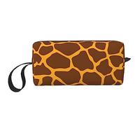 BONDIJ Trousse de maquillage de voyage, trousse de toilette portable, grande capacité, impression girafe, sac cosmétique de voyage, sac de rangement multifonctionnel, blanc, taille unique blanche,