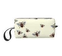BONDIJ Trousse de maquillage de voyage, trousse de toilette portable, grande capacité, sac de maquillage de voyage, sac de rangement multifonctionnel, blanc, taille unique, BLANC, One Size
