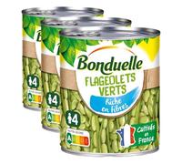 BONDUELLE - Flageolets Verts Extra-Fins - Sans Conservateur - Nutri-Score A - Boîte de Conserve 800 g (Lot de 3)
