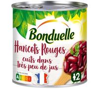 Bonduelle Haricots rouges cuits dans tres peu de jus - La boîte de 250g net egoutte