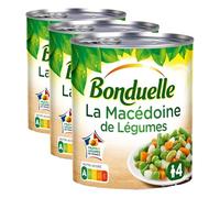 BONDUELLE - Macédoine de Légumes - Texture Ferme - Sans conservateur* - Nutri-Score A - Boîte de Conserve 800 g (Lot de 3)