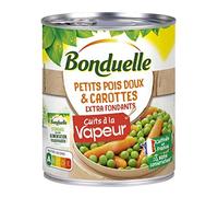 Bonduelle Petits pois & carottes vapeur - La boite de 530g
