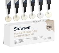 Bone & Almond Color Surface Repair Kit - Fix Chips & Defects in Minutes | Repair Tiles Bathroom Fixtures and Countertops With Ease | For Porcelain Ceramic Fiberglass Corian and Enameled Surfaces