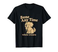 Bone Any Time Above Events Chien mignon bavant Graphique Tan T-Shirt