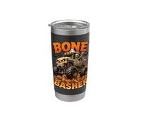 Bone Basher Halloween Monster Truck Ghost Pumpkin Gobelet isotherme en acier inoxydable double paroi