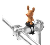 BONE Bike Domestique Mr. Deer (Cerf) - Accessoire décoratif de vélo en Silicone pour Guidon ou Potence, décoration Strap-on avec Sangle Incluse