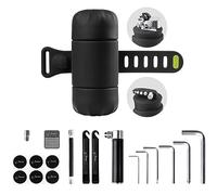 BONE Bike Portable Tool Kit, Capsule Réparation Vélo 14-en-1 | Compact et facile à utiliser, sac silicone anti-rayures et étanche avec démonte-pneu, mini-pompe et clé