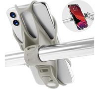 BONE Bike Tie 3, Support Téléphone Vélo pour Guidon, Porte Smartphone Universel 5,8-7,2", Support iPhone Vélo Antidérapant Antichoc, Support Portable Vélo en Silicone - Gris