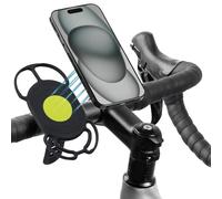 BONE Bike Tie 4 Magnetic, Support Téléphone Vélo Magnétique pour Potence, Porte Smartphone Universel 4,7-7,2", Compatible MagSafe, Support Antichoc en Silicone pour Cyclisme et Fitness - Noir