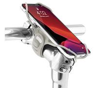 BONE Bike Tie Pro 3, Support Téléphone Vélo pour Potence, Porte Smartphone Universel 5,8-7,2", Support iPhone Vélo Antidérapant Antichoc, Support Portable Vélo en Silicone - Gris