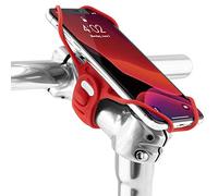 BONE Bike Tie Pro 3, Support Téléphone Vélo pour Potence, Porte Smartphone Universel 5,8-7,2", Support iPhone Vélo Étanche Antichoc, Support Portable Vélo en Silicone - Rouge